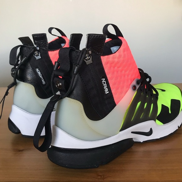 NIKE Acronym Air Presto Mid "Hot Lava/Volt" sneakers
Men’s Size 9 /S - Picture 6 of 14